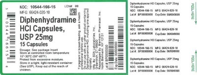 25mg 15ct (Label Diphenhydramine Hci Caps 25mg Bpi(10544 166 15) Sda(66424 020 10) Rev0)